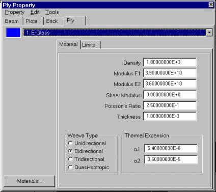 Ply Material Definition